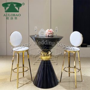 black cocktail table