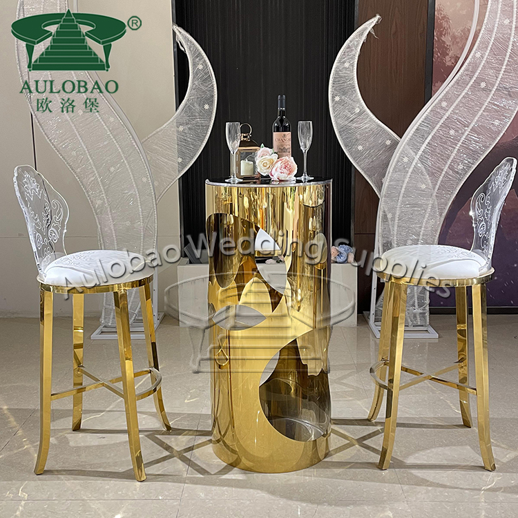 Clear gold online bar stools