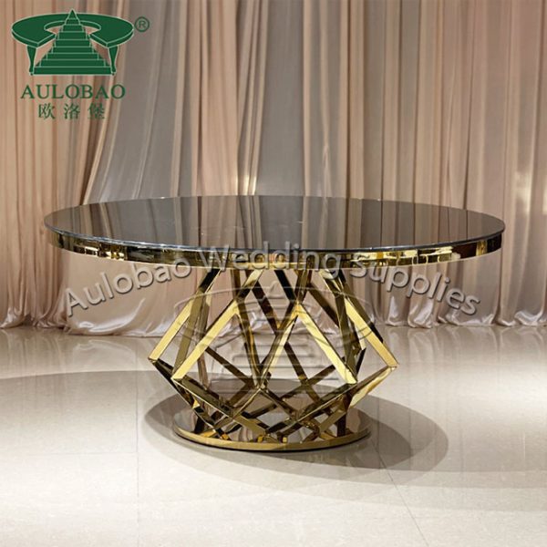 Glass Top Round Dining Table