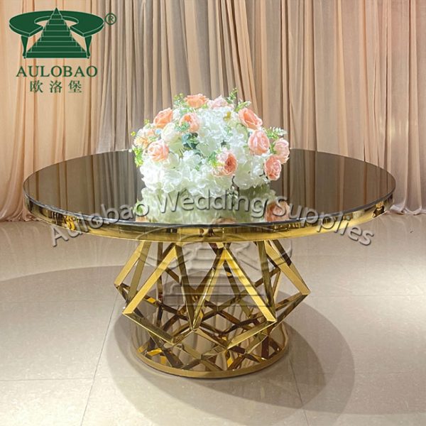 Glass Top Round Dining Table