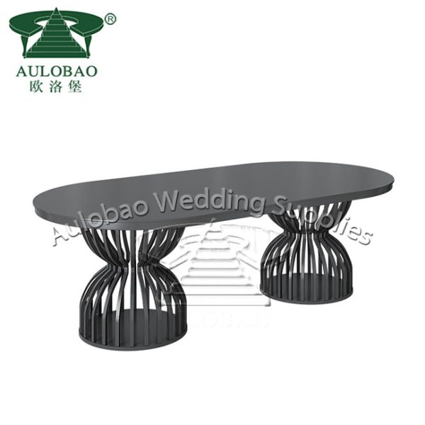 black wedding table