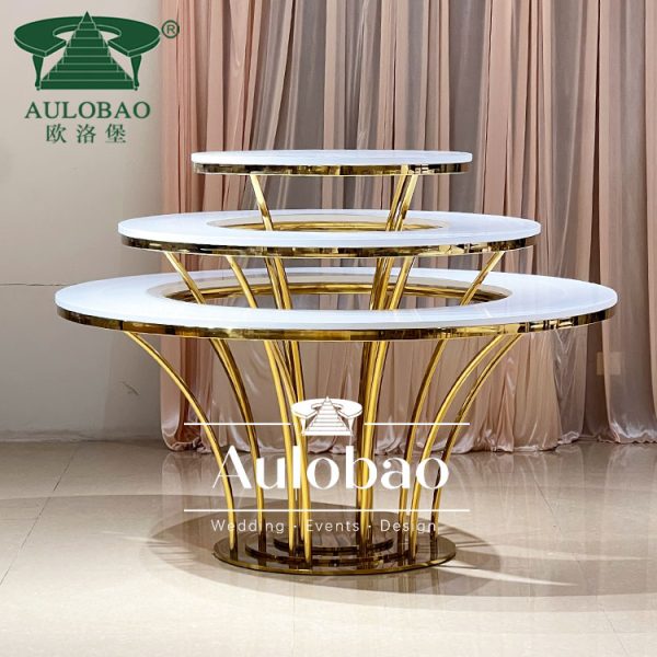 Golden Dessert Display Table